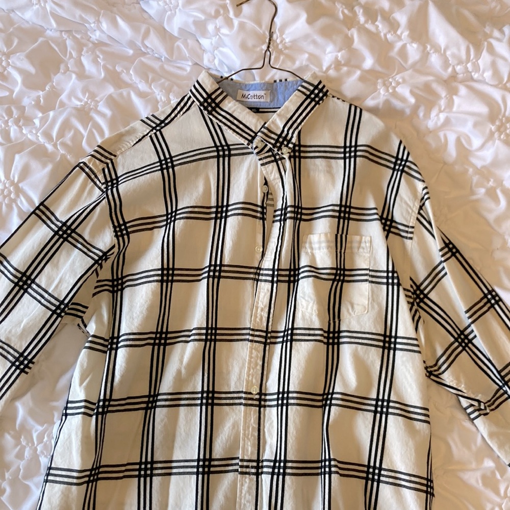 MiCotton White/Black Plaid